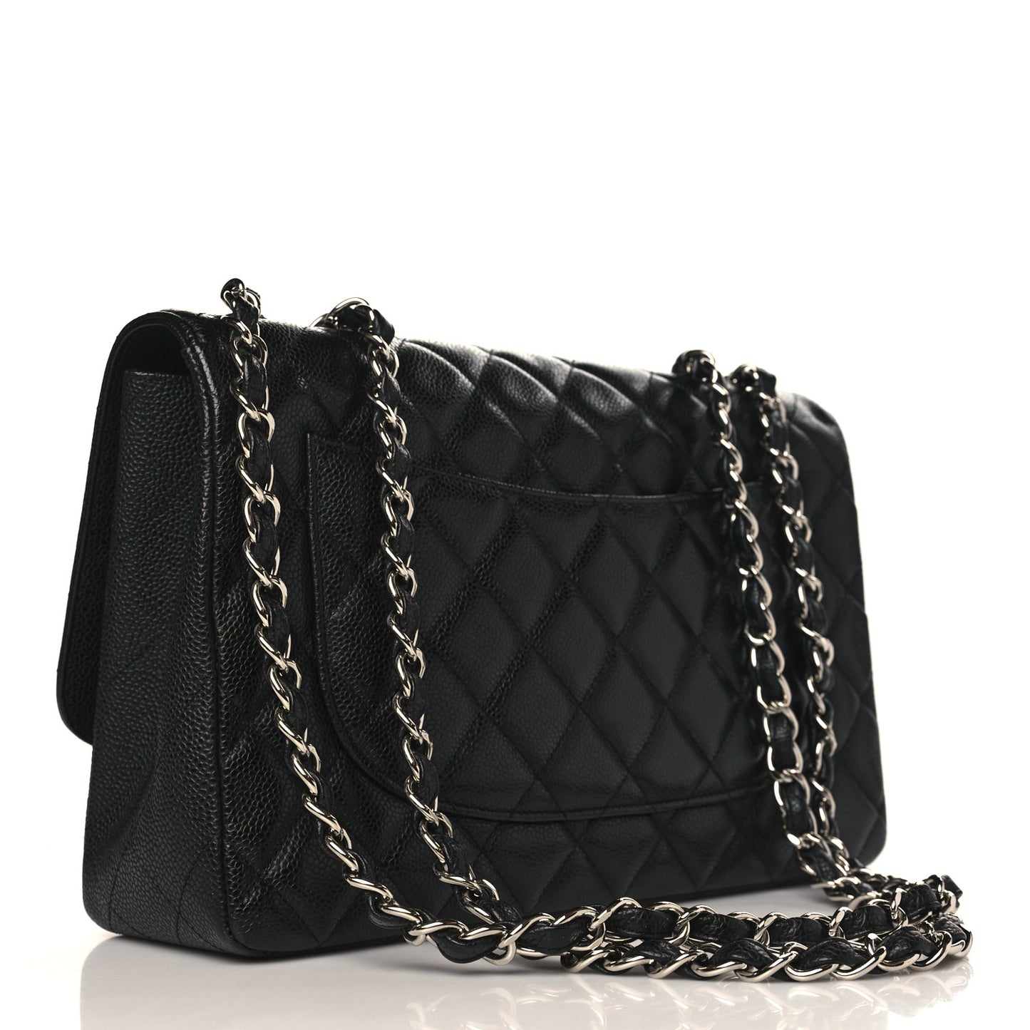 Caviar Quilted Jumbo Single Flap Black