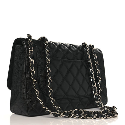 Chanel Caviar Quilted Jumbo Single Flap Black 3 of 10