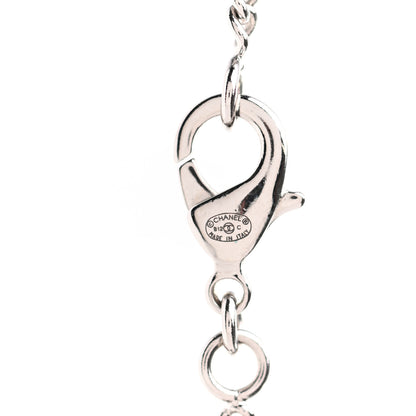 Chanel Strass CC Camellia Necklace Silver 5 of 5