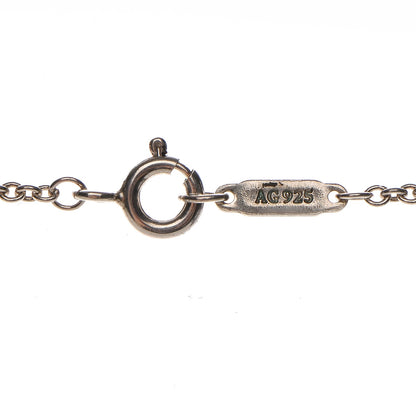 Tiffany Sterling Silver Diamond Small Daisy Key Pendant Necklace 7 of 8