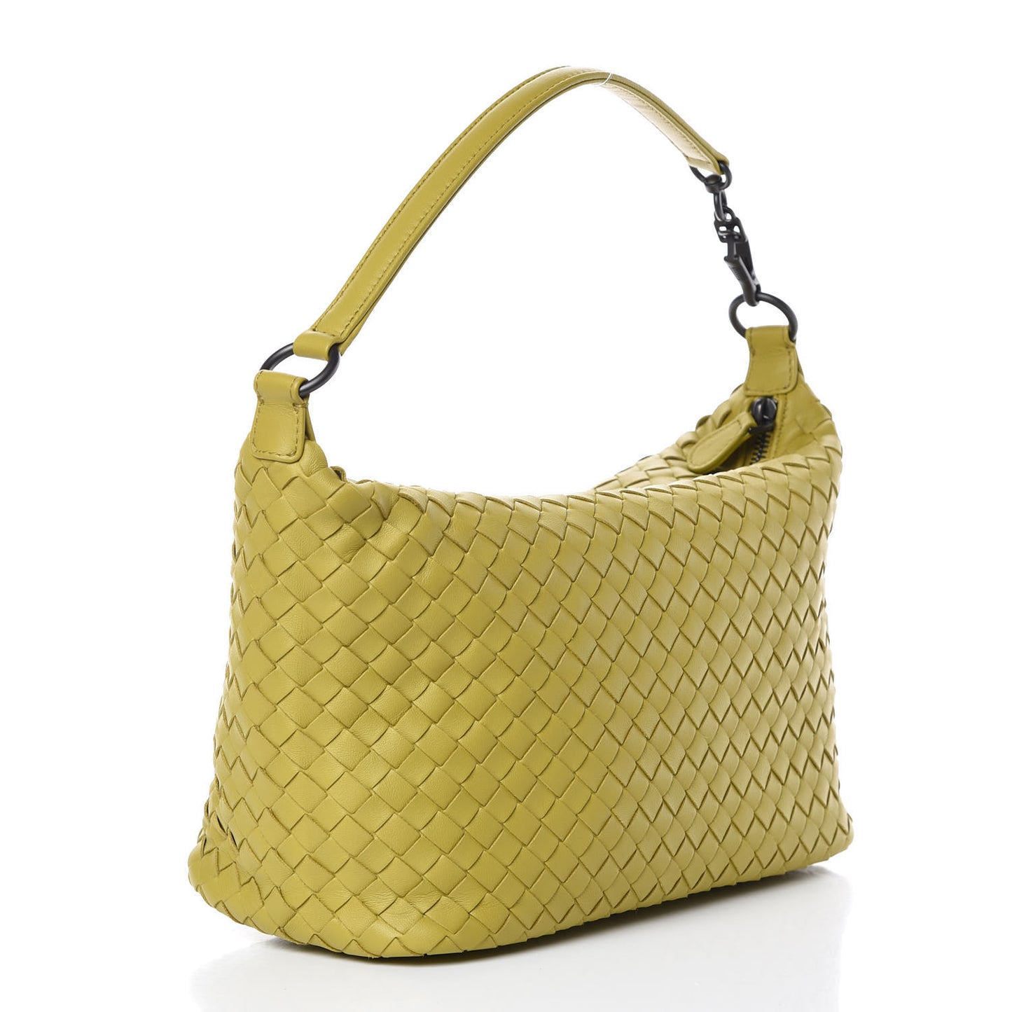 Nappa Intrecciato Small Shoulder Bag Chartreuse