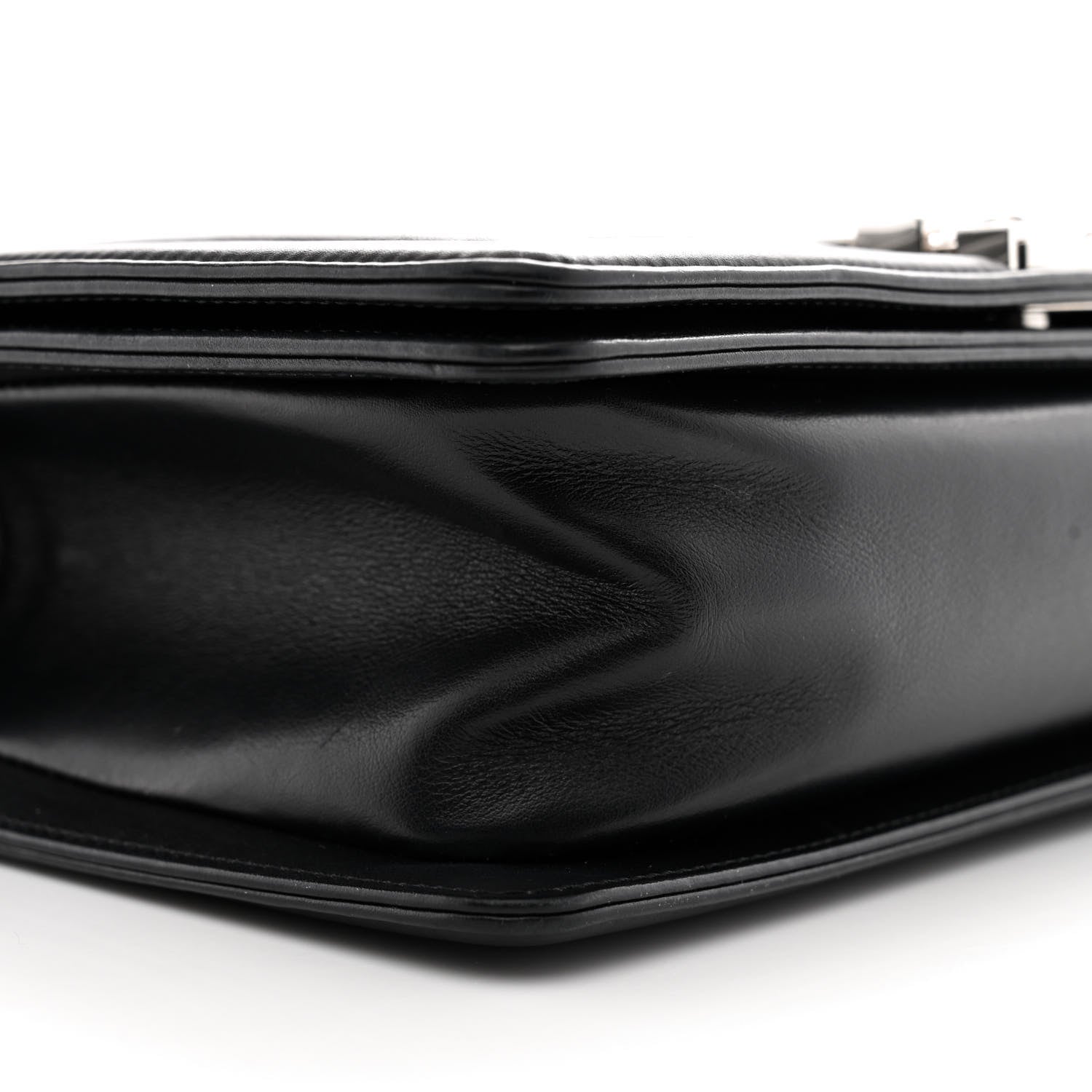Chanel Lambskin Chevron Quilted Medium Boy Flap Black 9 of 11