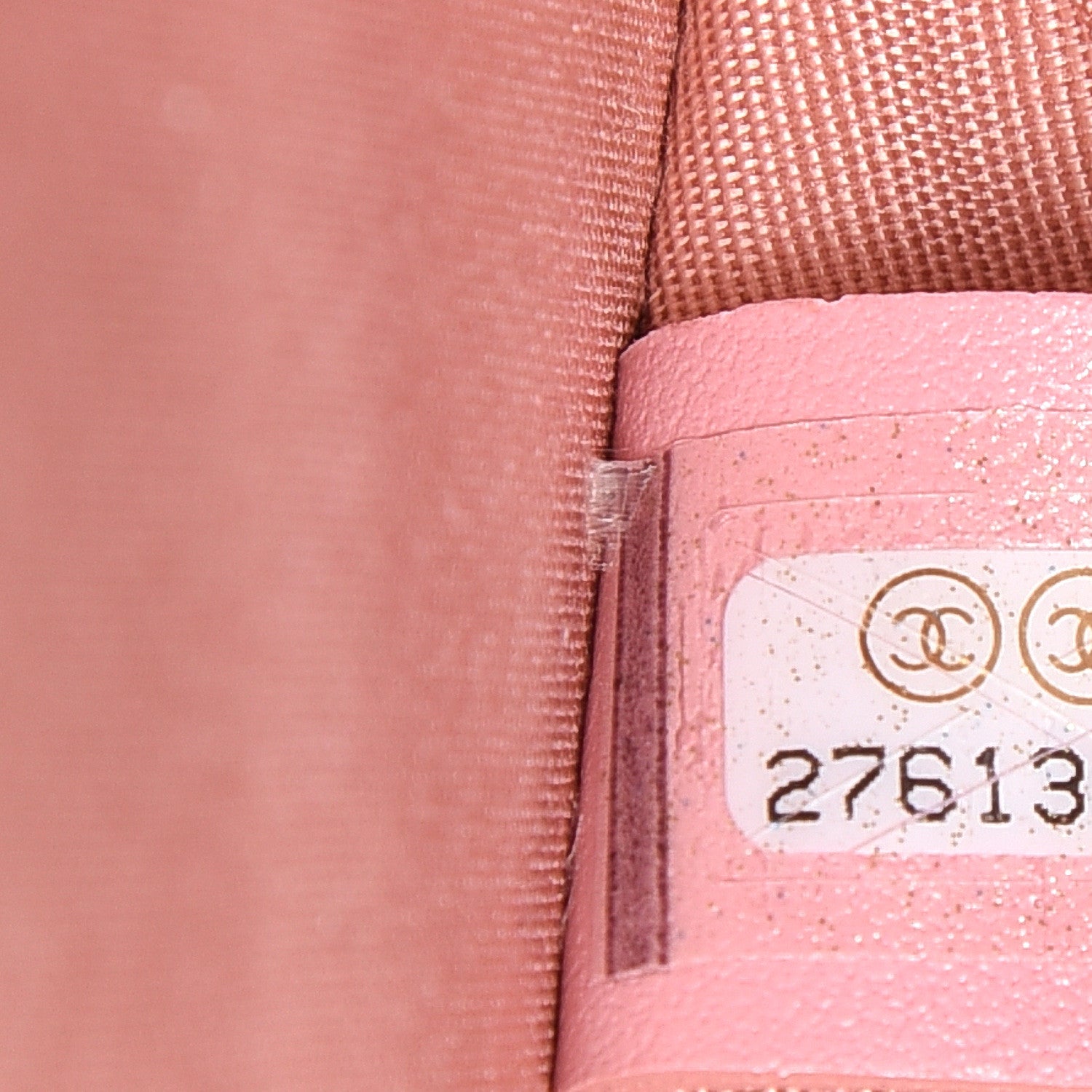 Chanel Iridescent Caviar Quilted Zipped Key Holder Case Rose Pink 7 of 7