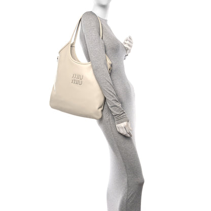 Miu Miu Nappa Ivy Bag Travertine Stone 2 of 9