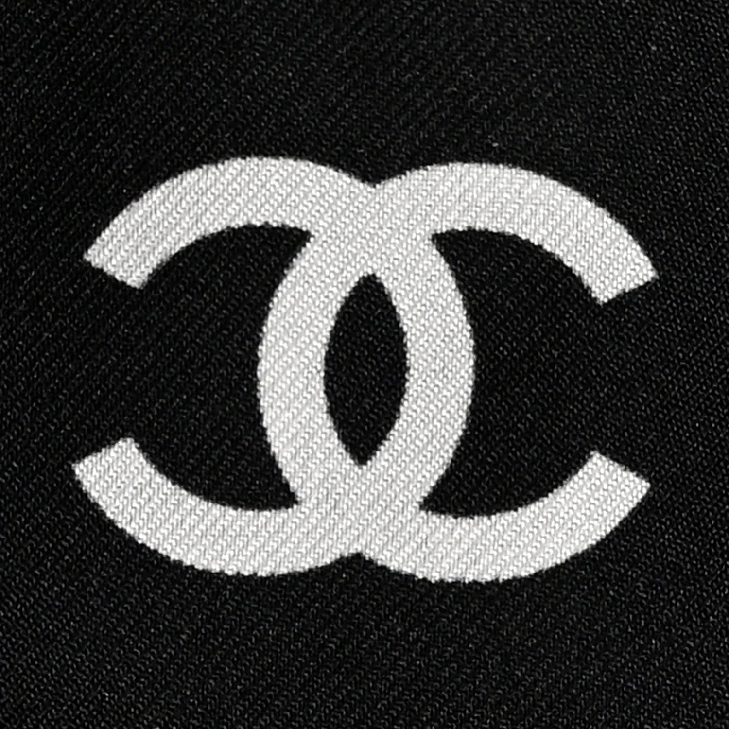 Chanel Silk Slim Bandeau Scarf Black White 2 of 4