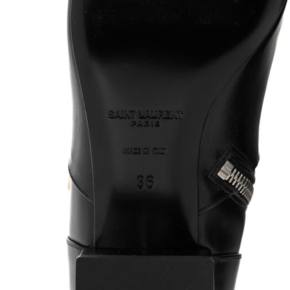 Saint Laurent Ketta Studded Babies 40 Brod Knee High Boots 36 Black 6 of 12