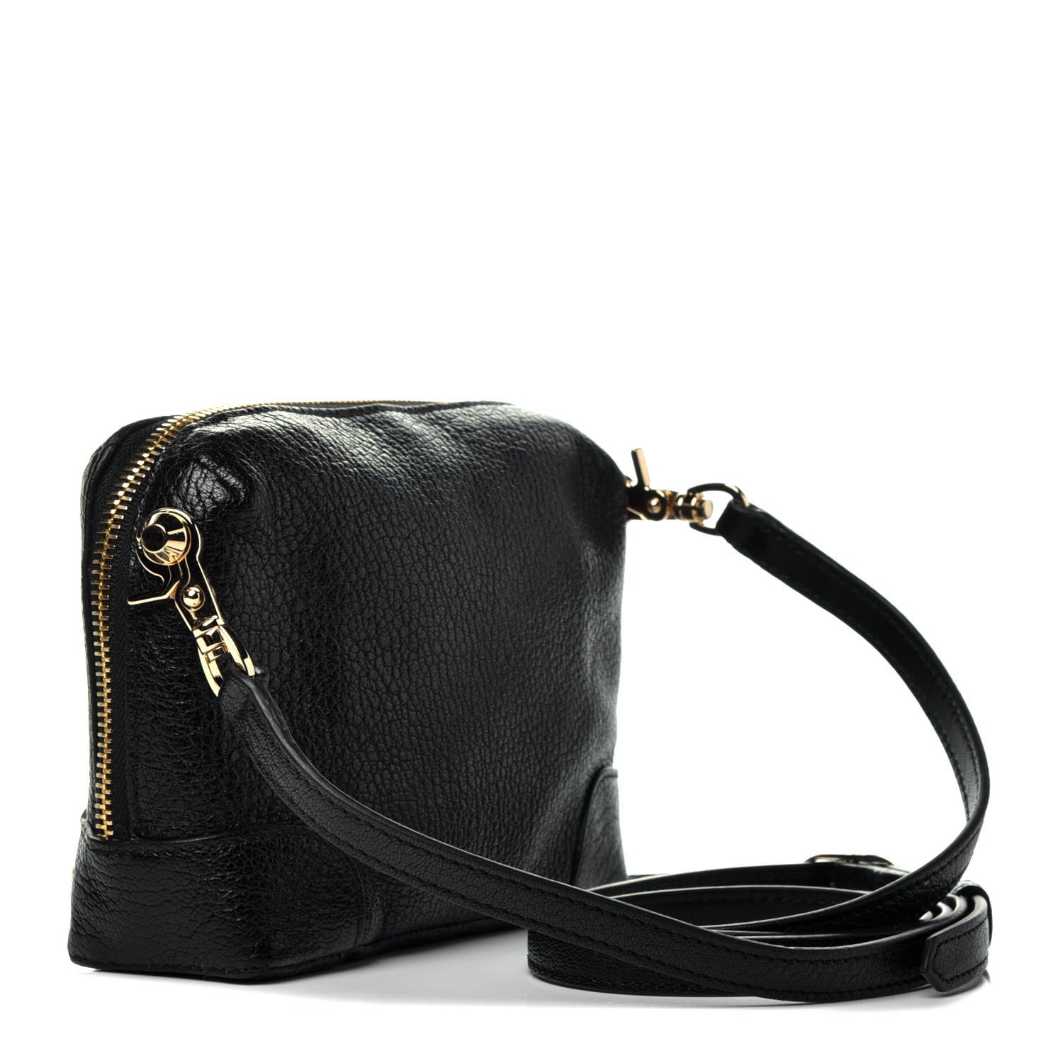 Balenciaga Chevre Gold Metallic Edge Hardware XS Reporter Crossbody Black 3 of 9