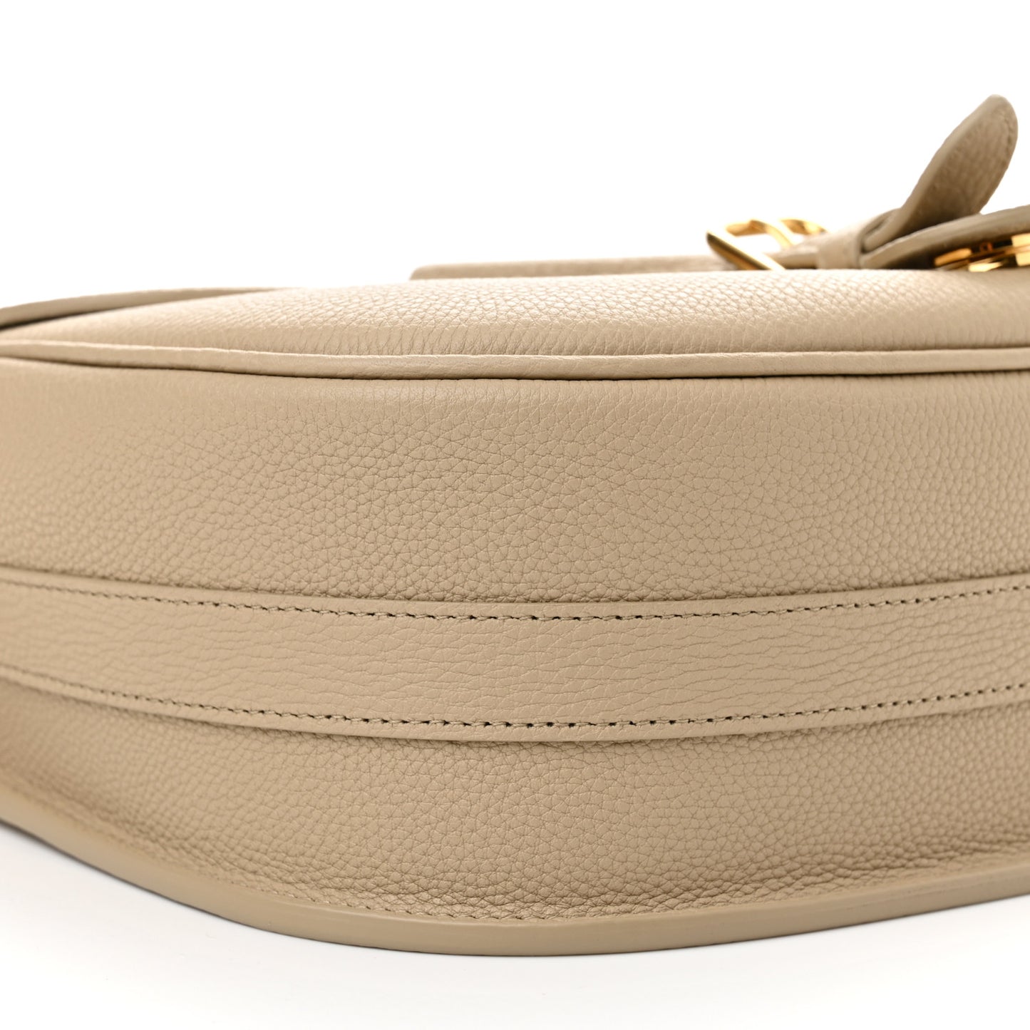 Grained Calfskin Large Bobby Flap Beige