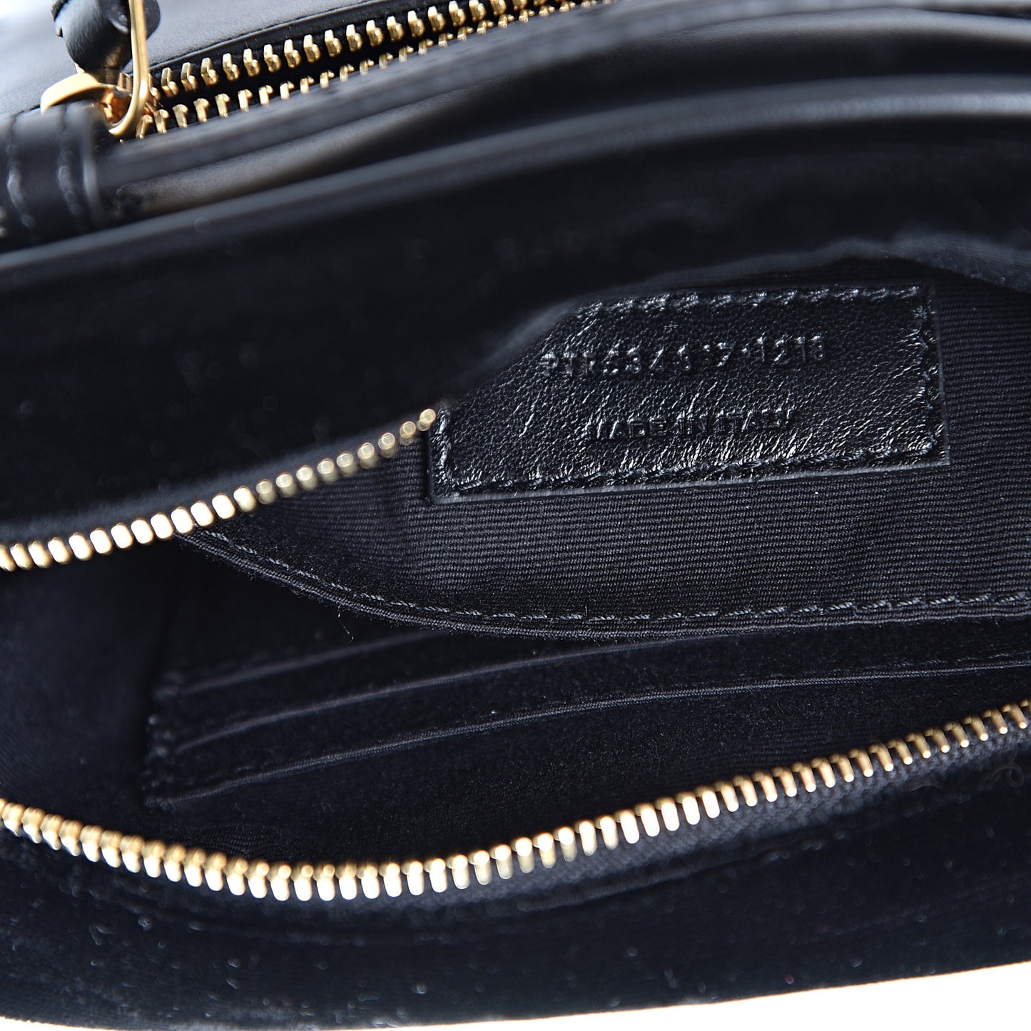 Velour Matelasse Monogram Lou Belt Bag Black