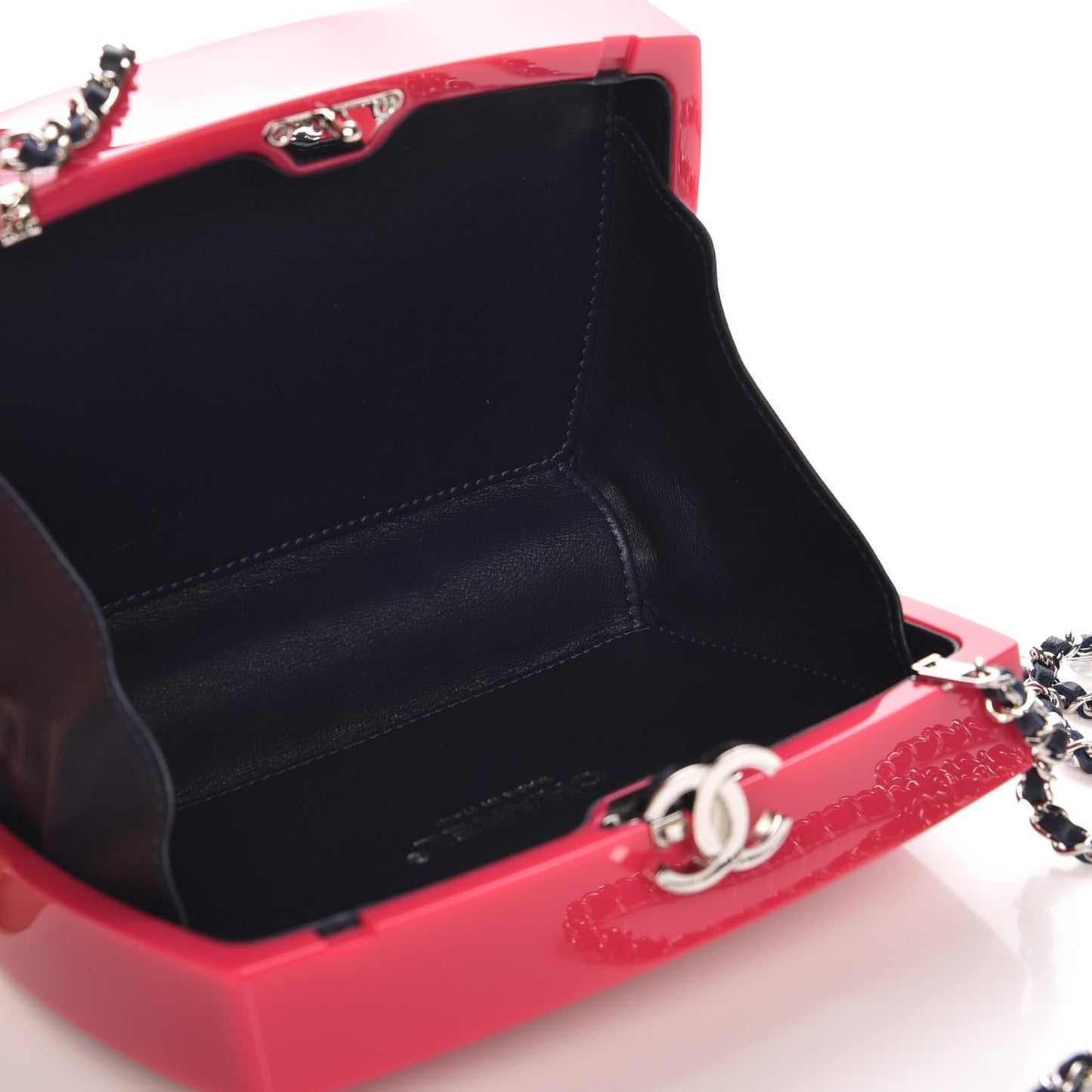 Plexiglass Evening In The Street 5x5=CC Small Clutch Fuchsia