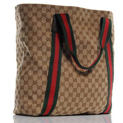 Gucci GG Monogram Medium Web Handle Vertical Tote Red 3 of 7