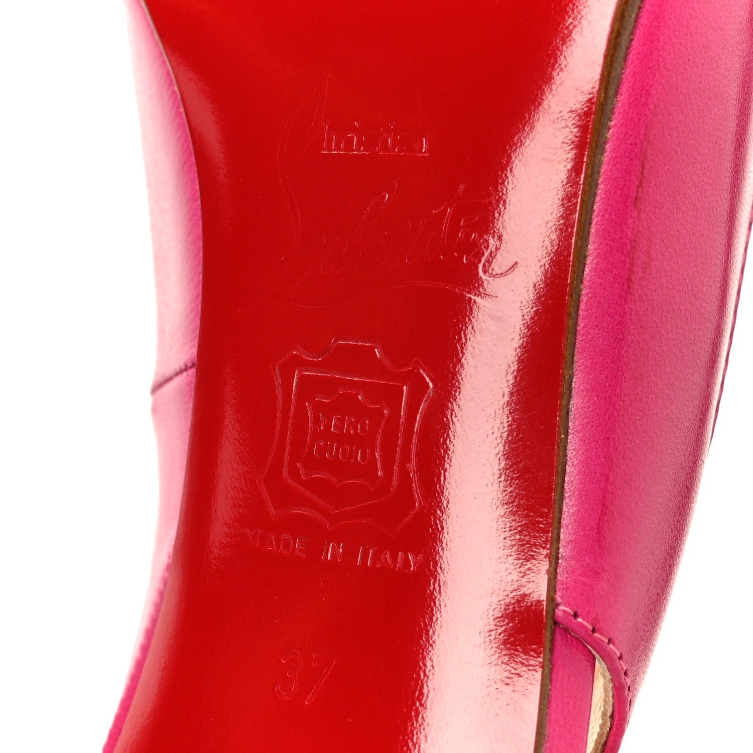 Christian Louboutin Calfskin Fifi Sling 85 Pumps 37 Hot Pink 8 of 8