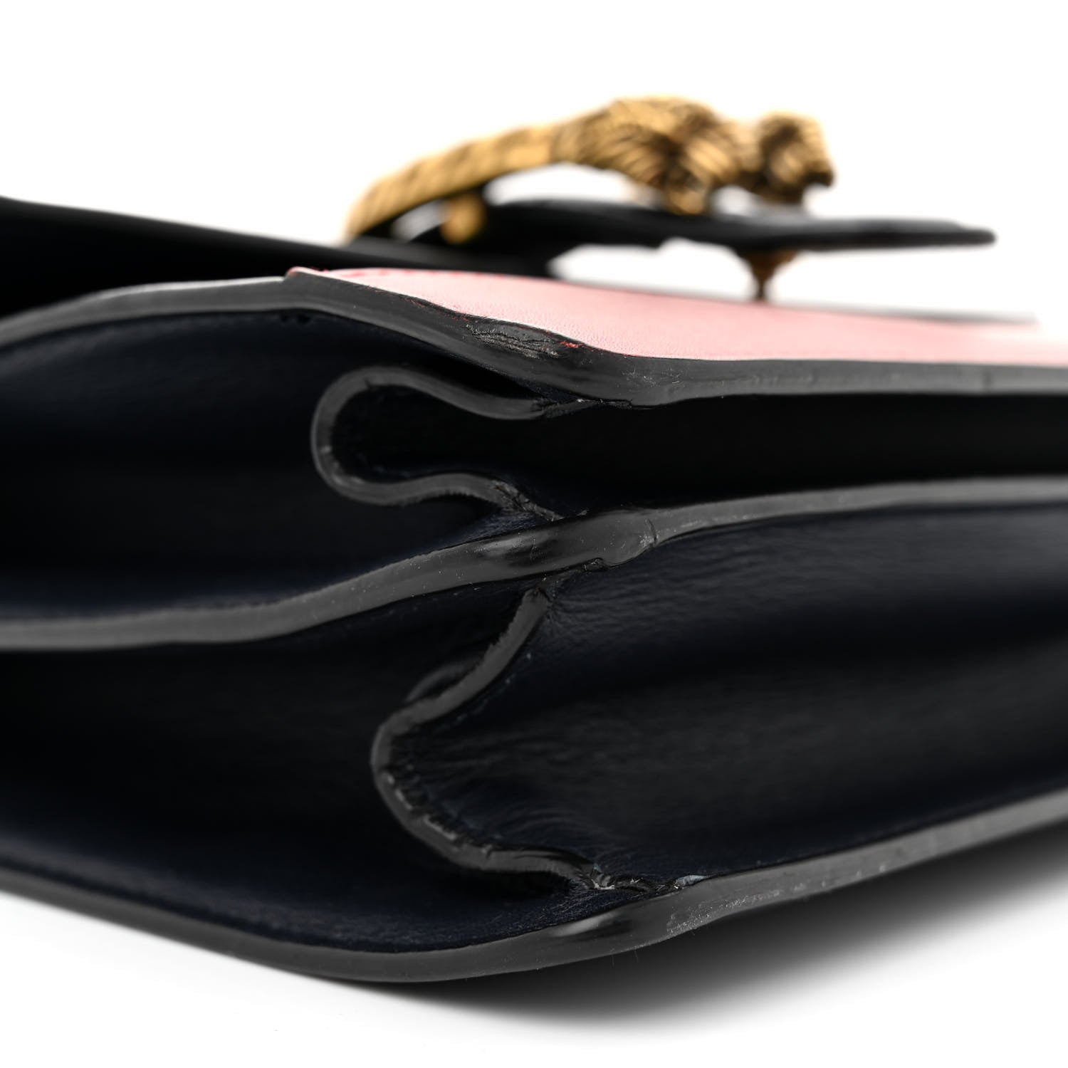 Gucci Moon Calfskin Bamboo Web Medium Dionysus Top Handle Bag Blue Emerald Hibiscus Red 9 of 19