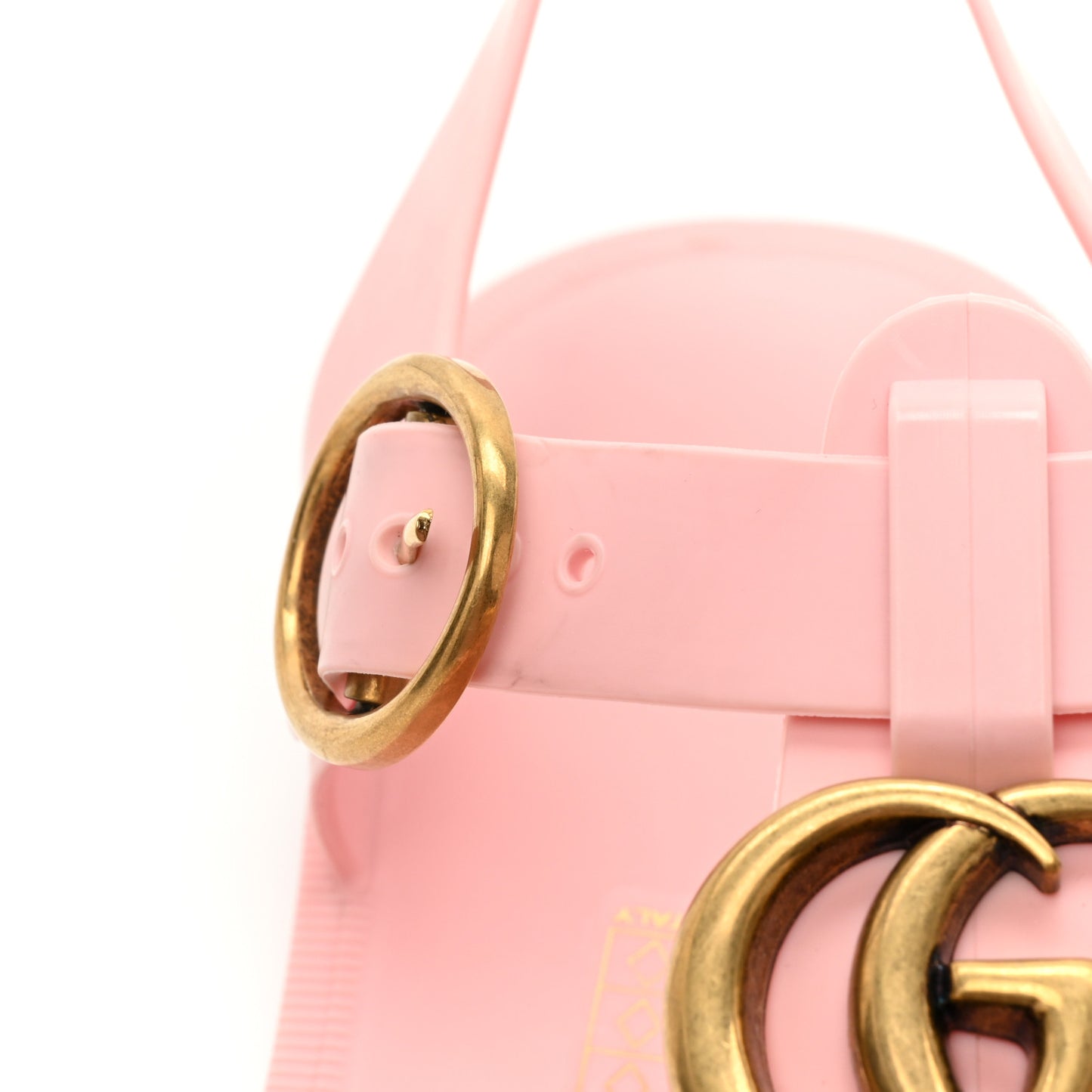 Rubber Crystal Womens Buckle Strap Sandal 37 Perfect Pink