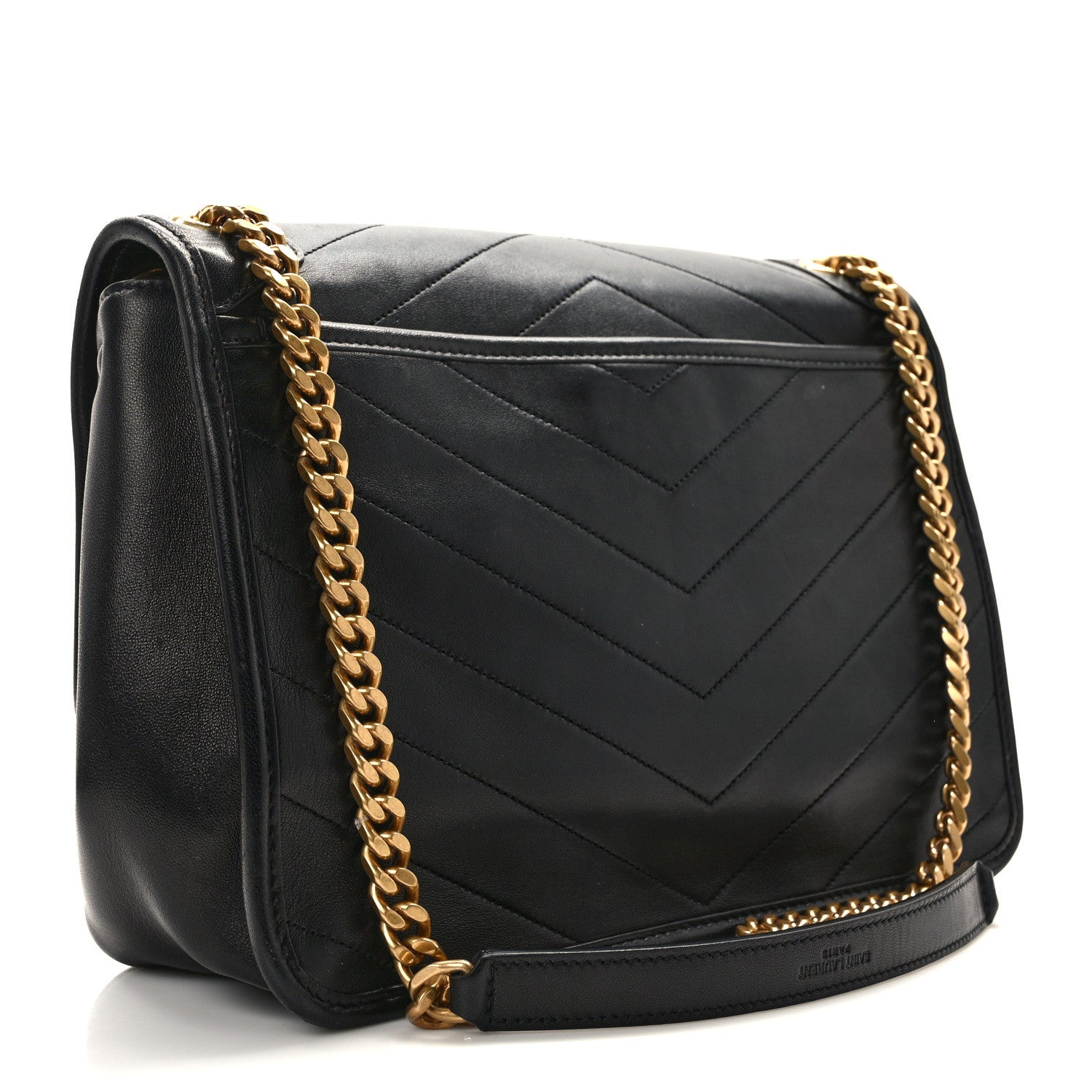 Saint Laurent Lambskin Matelasse Monogram Medium Niki Chain Satchel Black 3 of 13