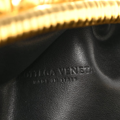 Bottega Veneta Metallic Bark Calfskin Embossed The Pouch Oversized Clutch Oro 6 of 10
