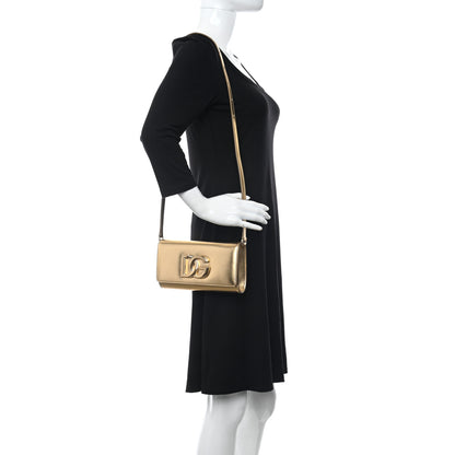 Dolce & Gabbana Metallic Lambskin DG 3.5 Clutch Gold 2 of 10