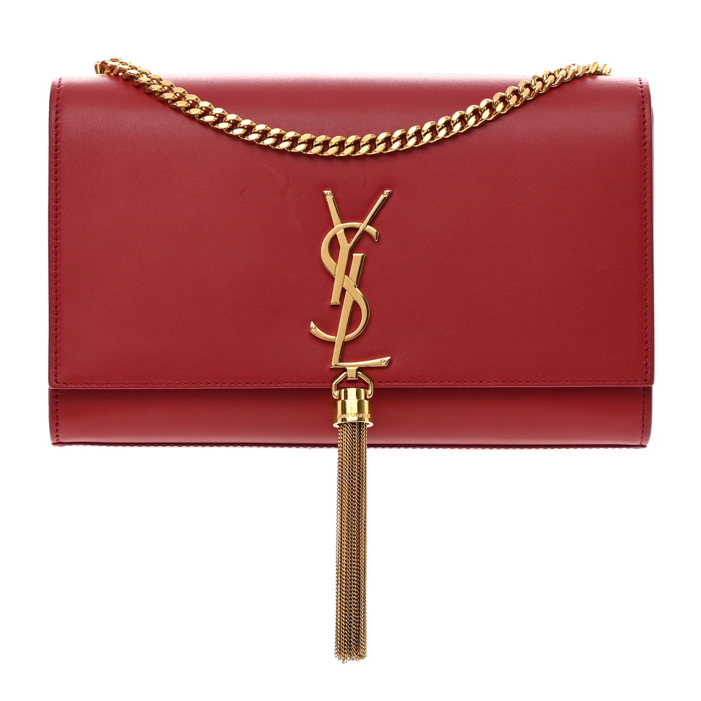 Smooth Calfskin Medium Classic Monogram Kate Tassel Satchel New Lipstick