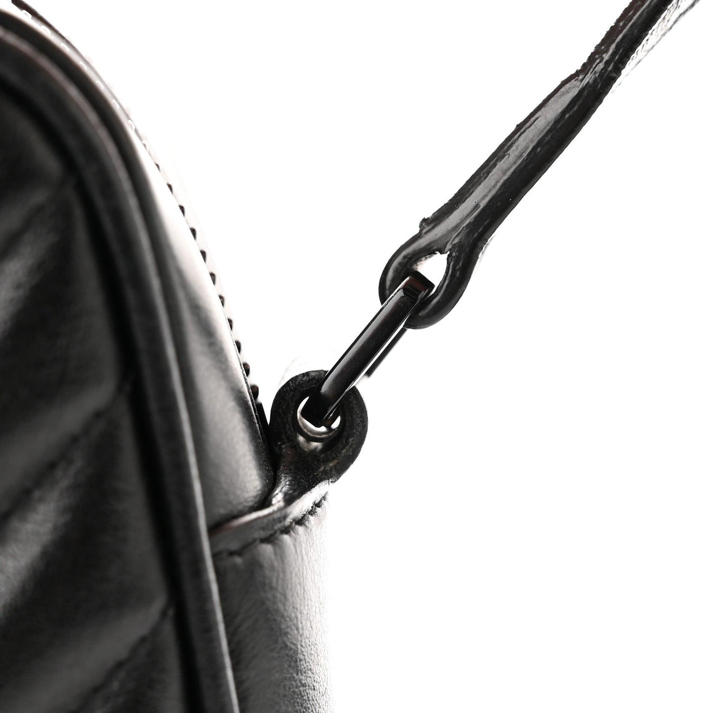 Calfskin Matelasse Monogram Monochrome Lou Camera Bag Black