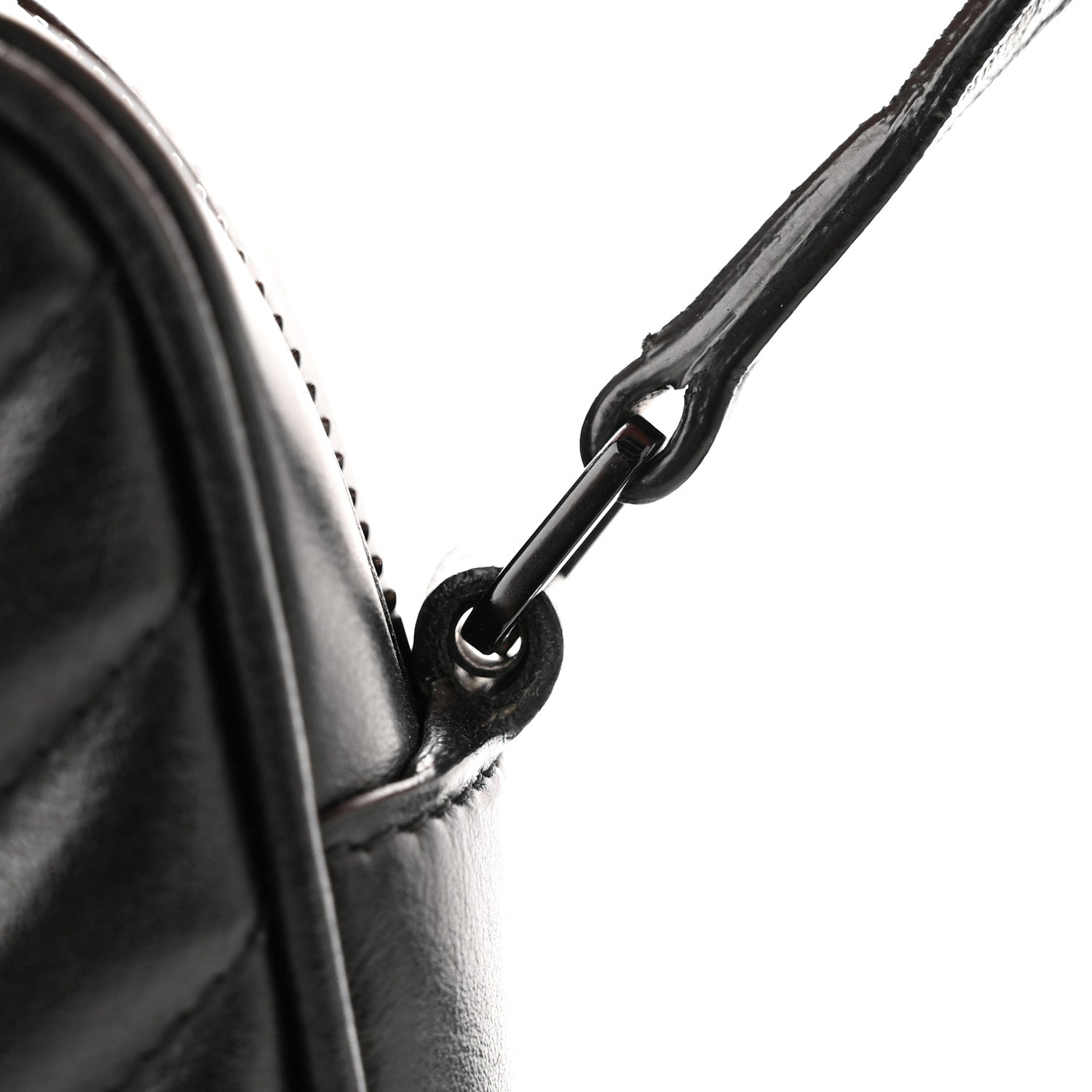 Saint Laurent Calfskin Matelasse Monogram Monochrome Lou Camera Bag Black 12 of 15