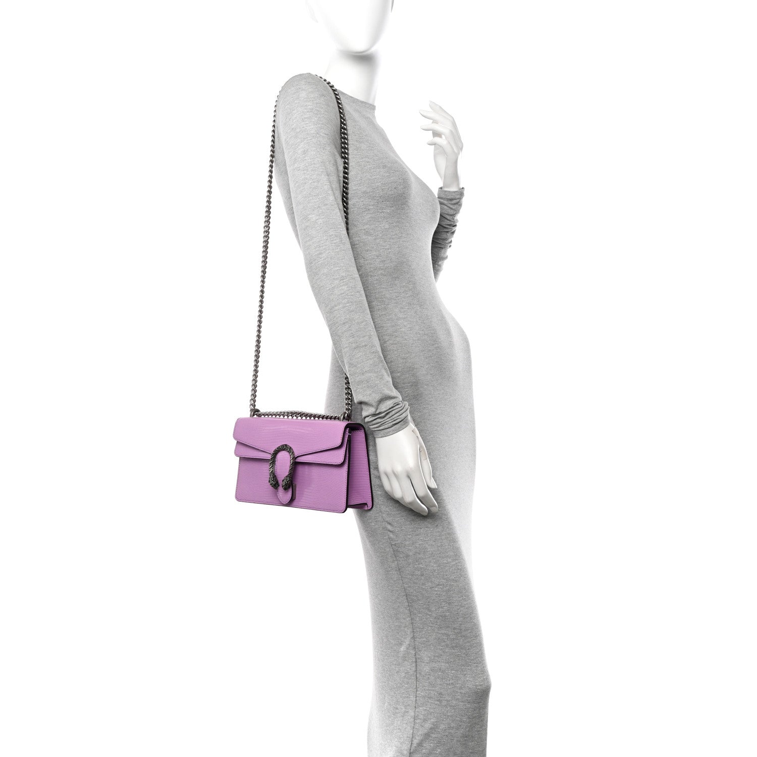 Gucci Lizard Small Dionysus Shoulder Bag Pink 2 of 11