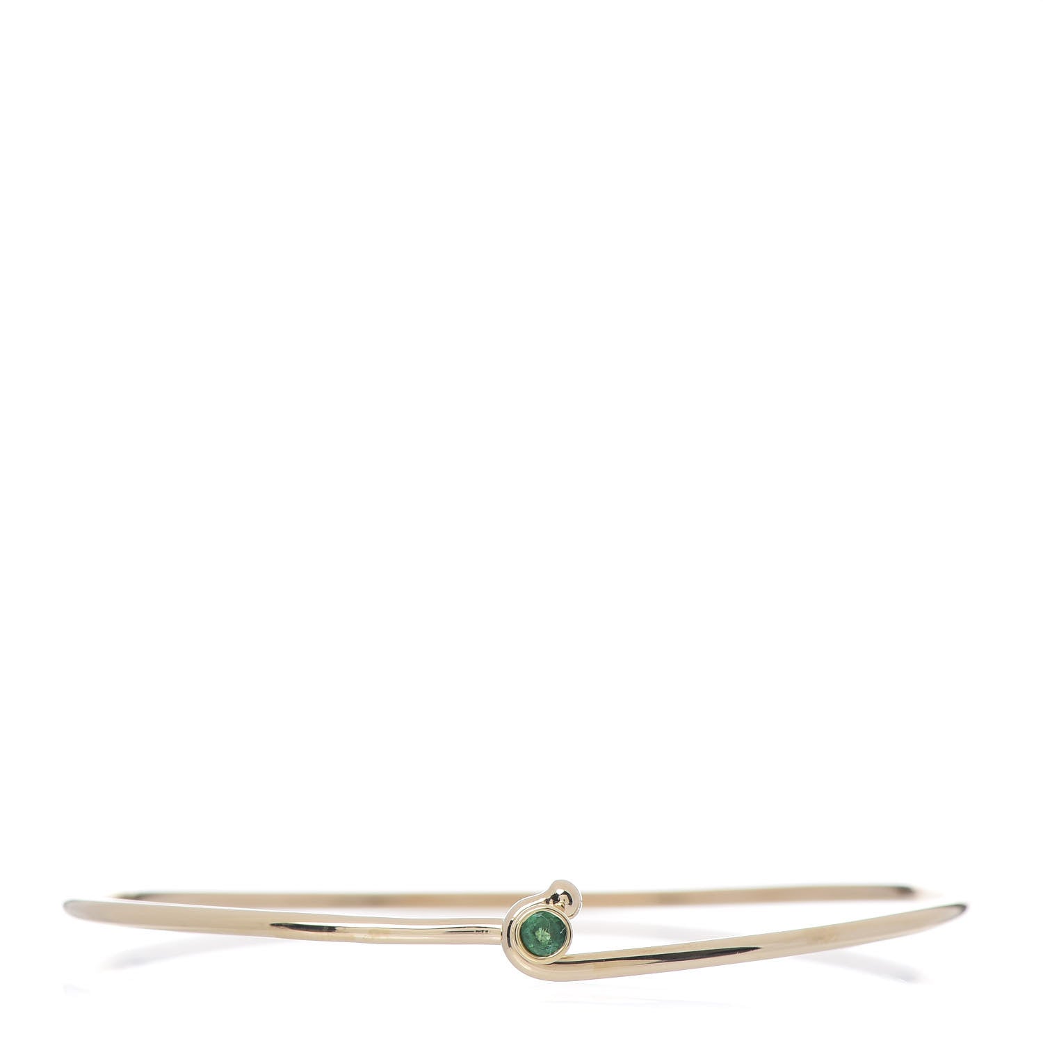 Tiffany 14K Yellow Gold Emerald Hook Bracelet 1 of 5