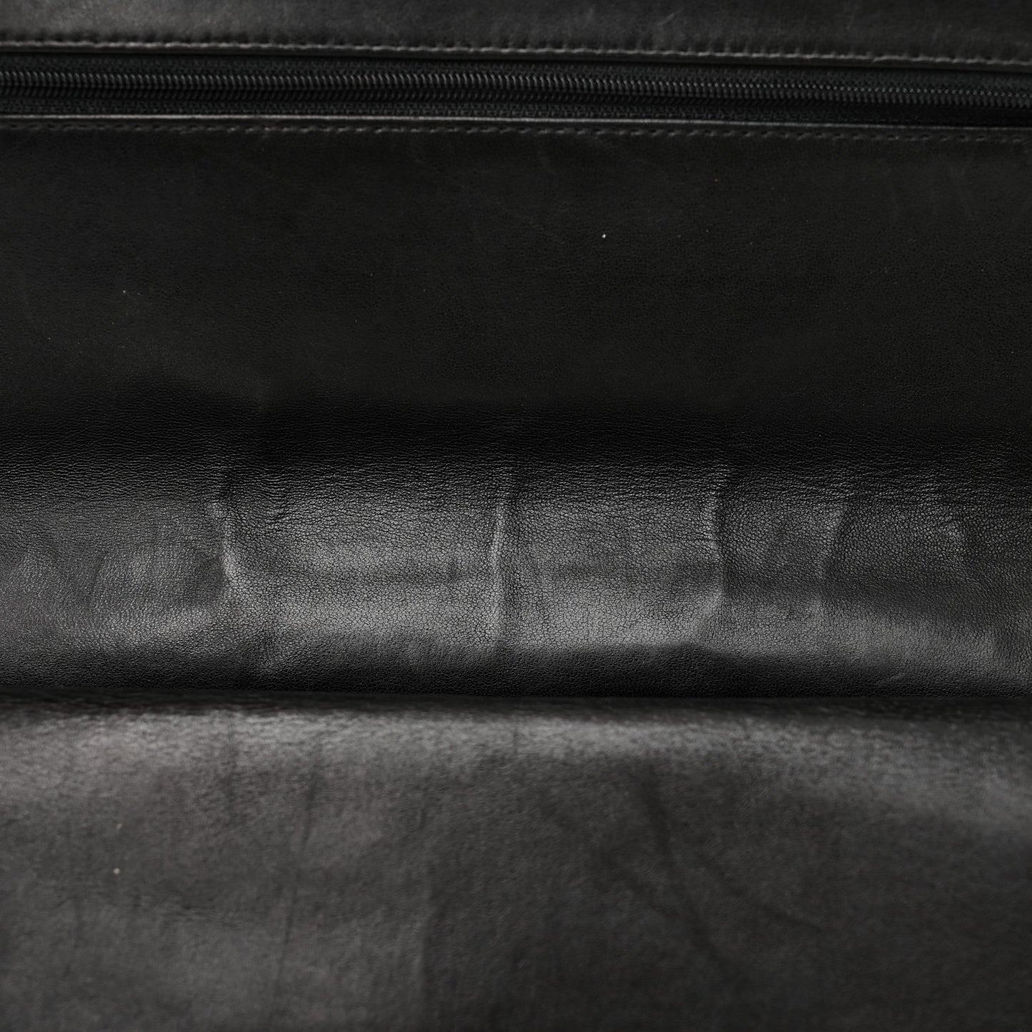 Patent Quilted Maxi Double Flap Black