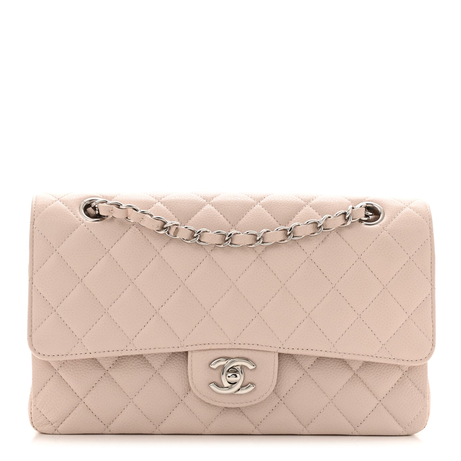 Chanel Caviar Quilted Medium Double Flap Light Pink 1 of 11