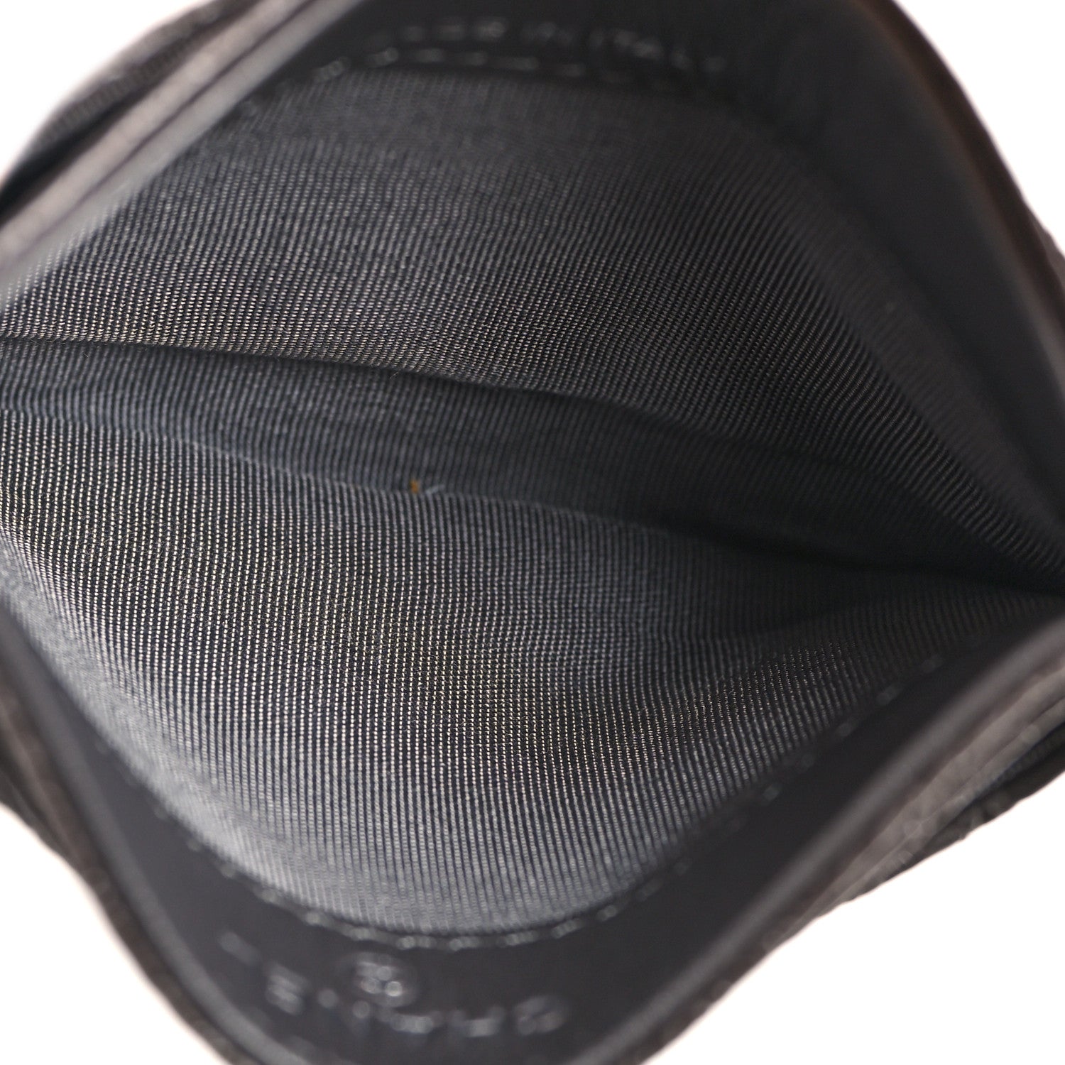 Chanel Metallic Calfskin Camellia Embossed Quilted Card Holder Grey 5 of 9