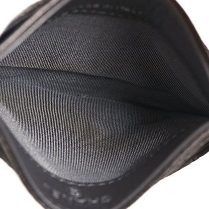 Chanel Metallic Calfskin Camellia Embossed Quilted Card Holder Grey 5 of 9
