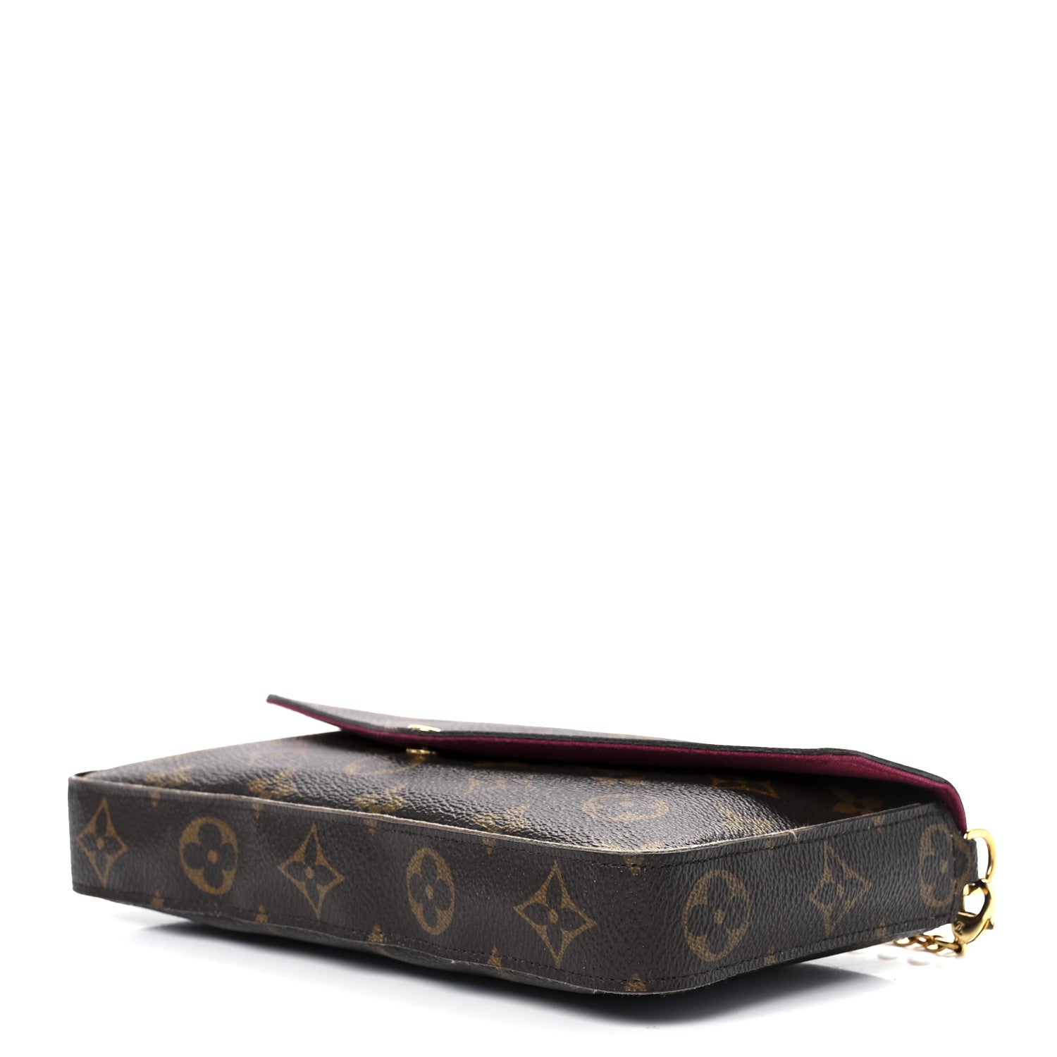 Louis Vuitton Monogram Pochette Felicie Chain Wallet Fuchsia 12 of 16