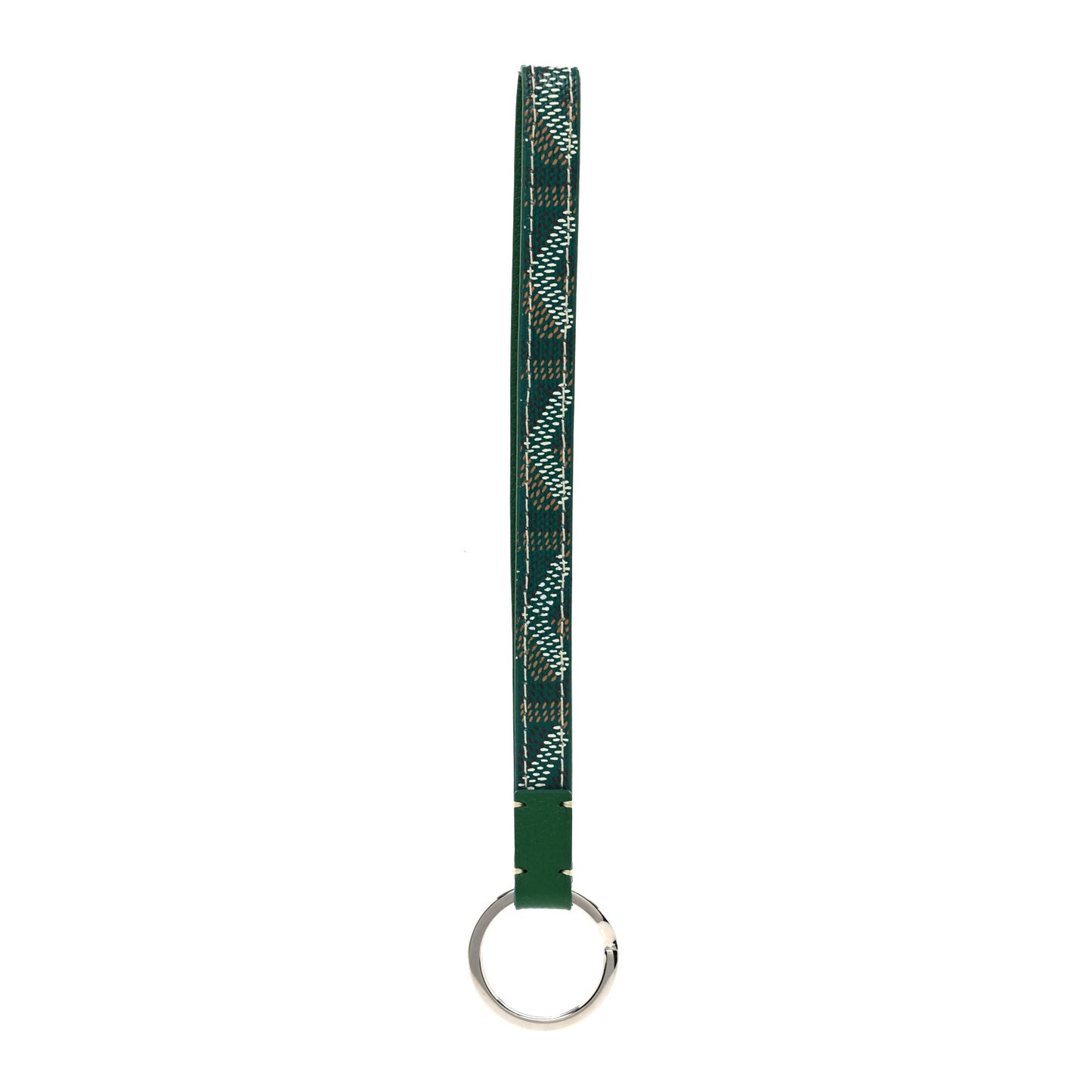 Goyardine Sesame Key Holder Green