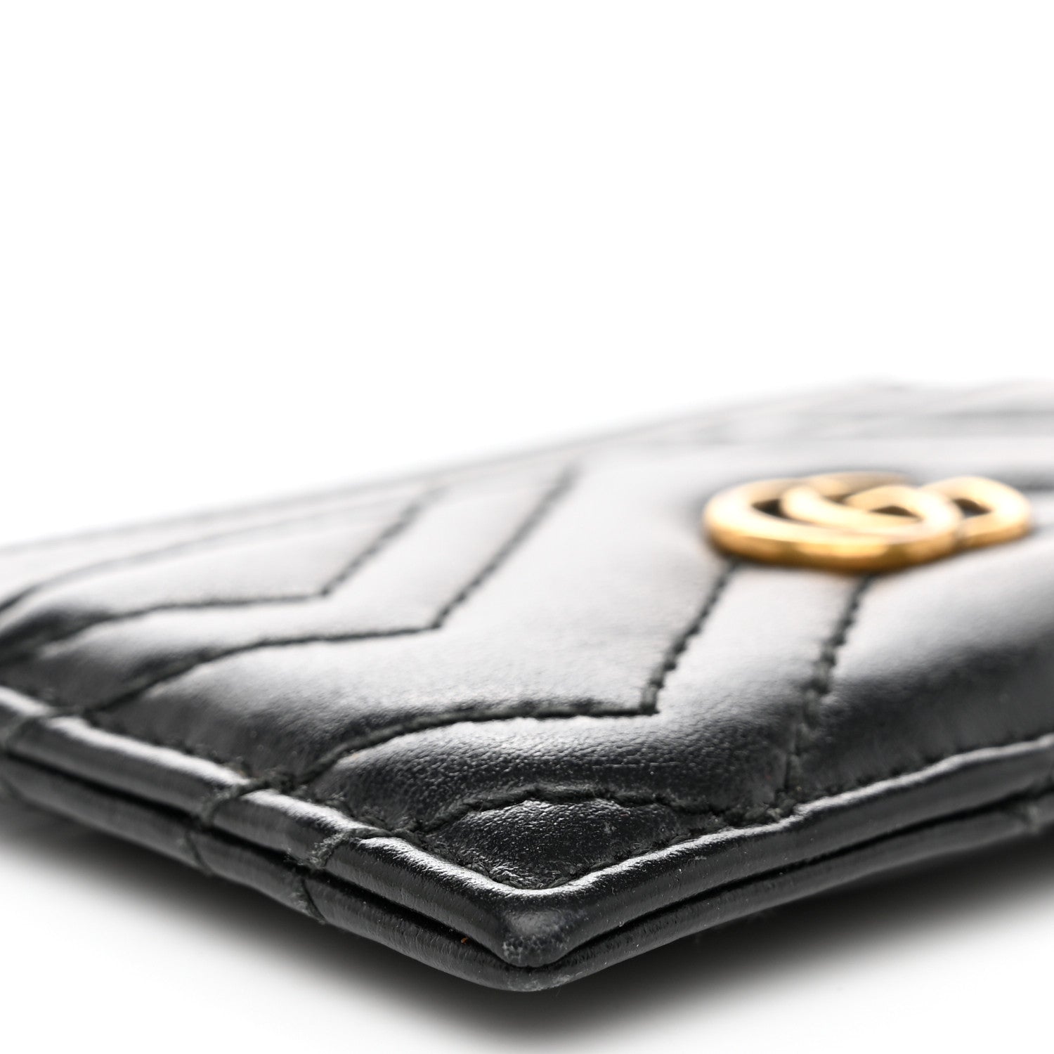 Gucci Calfskin Matelasse GG Marmont Card Holder Black 7 of 11