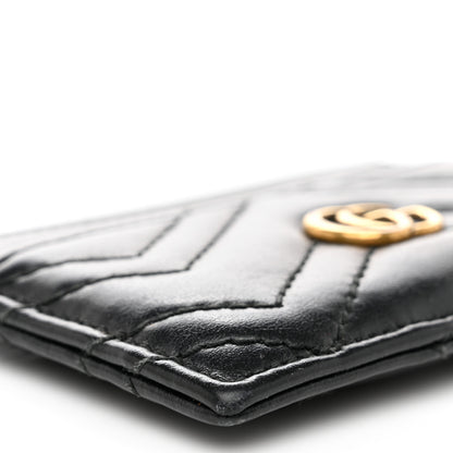 Gucci Calfskin Matelasse GG Marmont Card Holder Black 7 of 11
