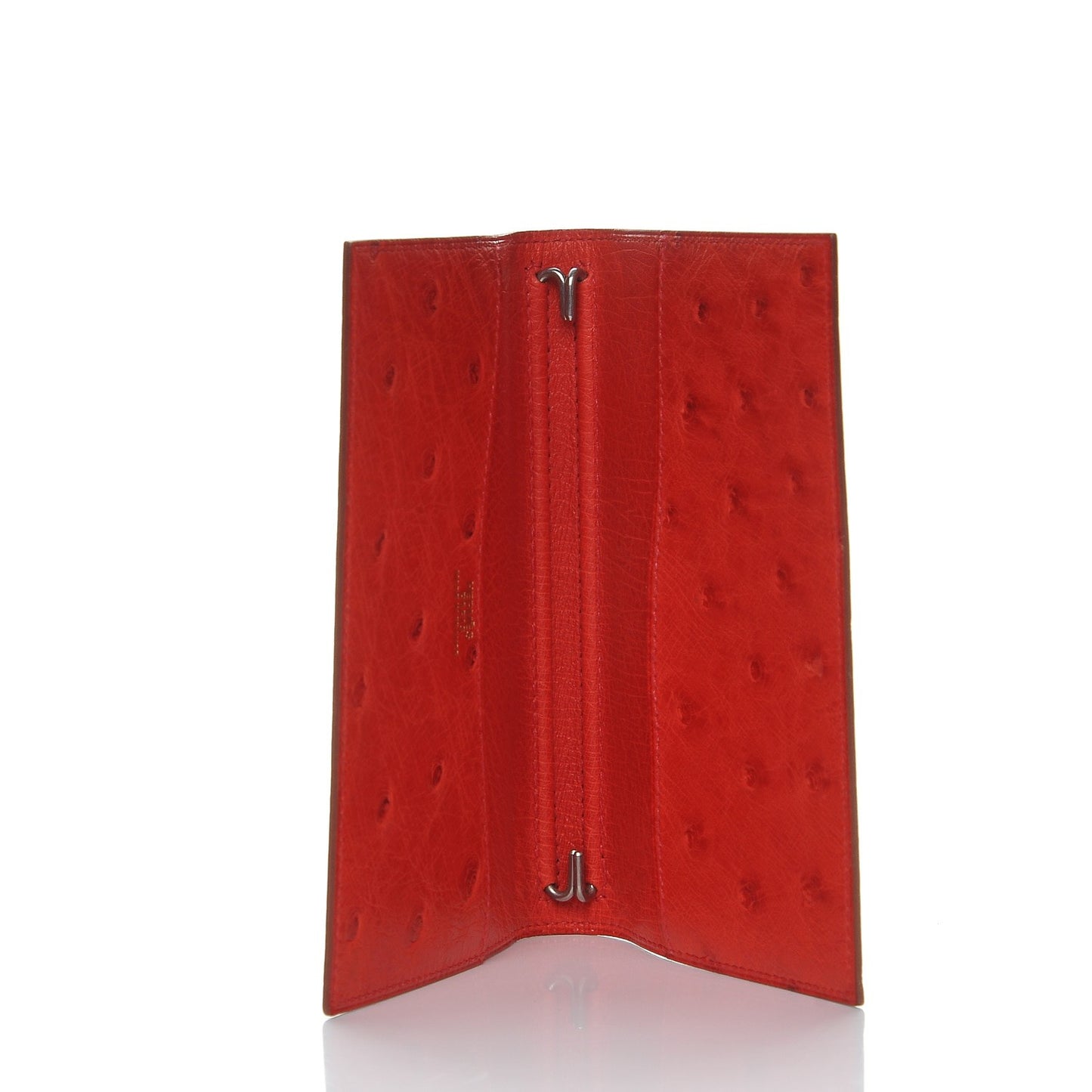 Ostrich Globe Trotter Agenda Cover Rouge Vif