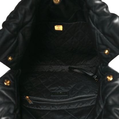 Chanel Shiny Calfskin Quilted Small Chanel 22 Black 6 of 11