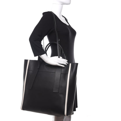 Prada Grace Lux Light Large Ouverture Shoulder Bag Black White 2 of 9