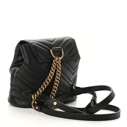 Gucci Calfskin Matelasse GG Marmont Flap Backpack Black 3 of 9