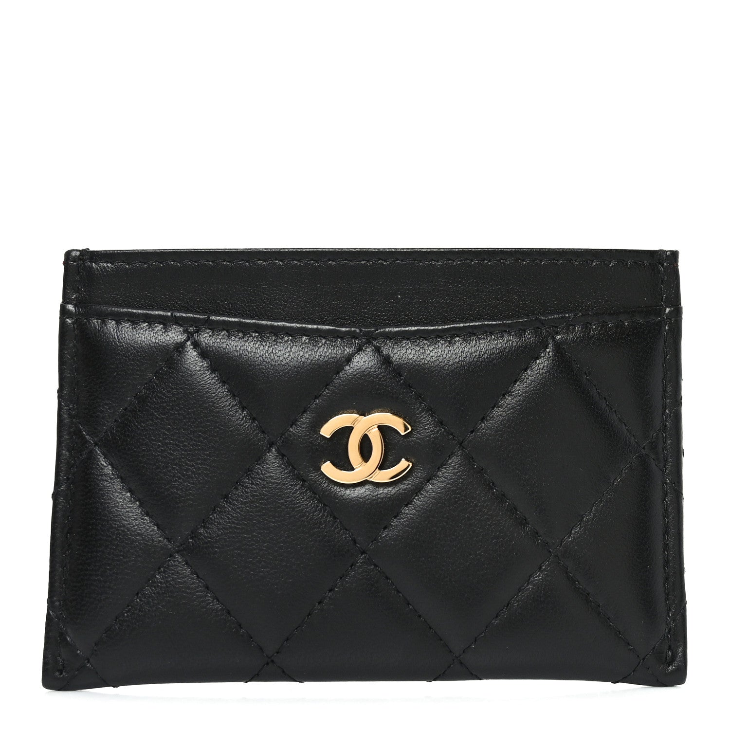 Chanel Lambskin Quilted Card Holder Black 1 of 9