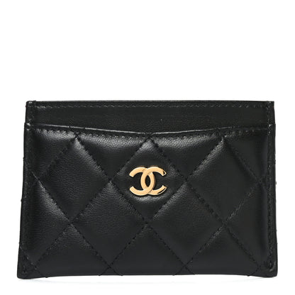 Chanel Lambskin Quilted Card Holder Black 1 of 9