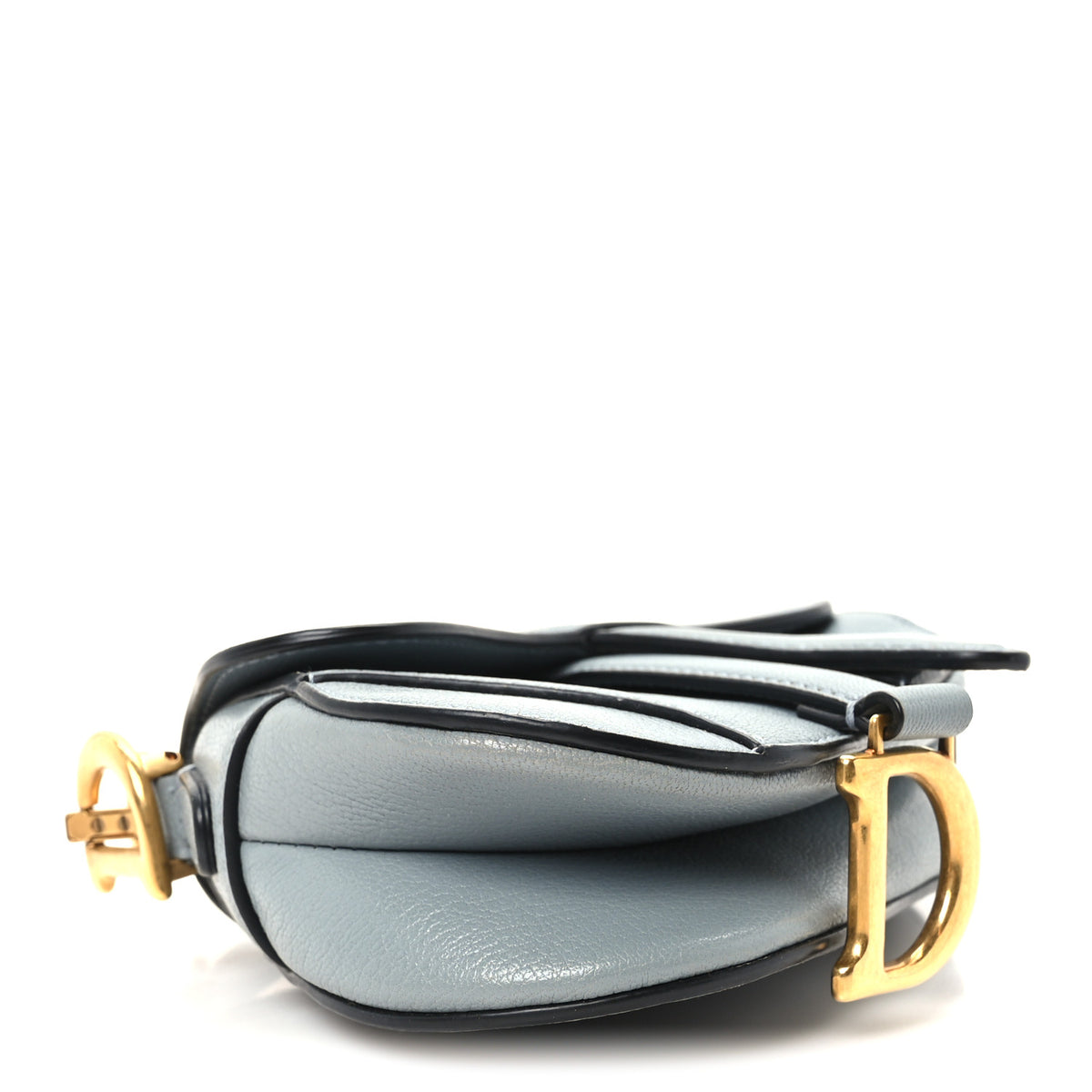 Goatskin Micro Saddle Bag Cloud Blue