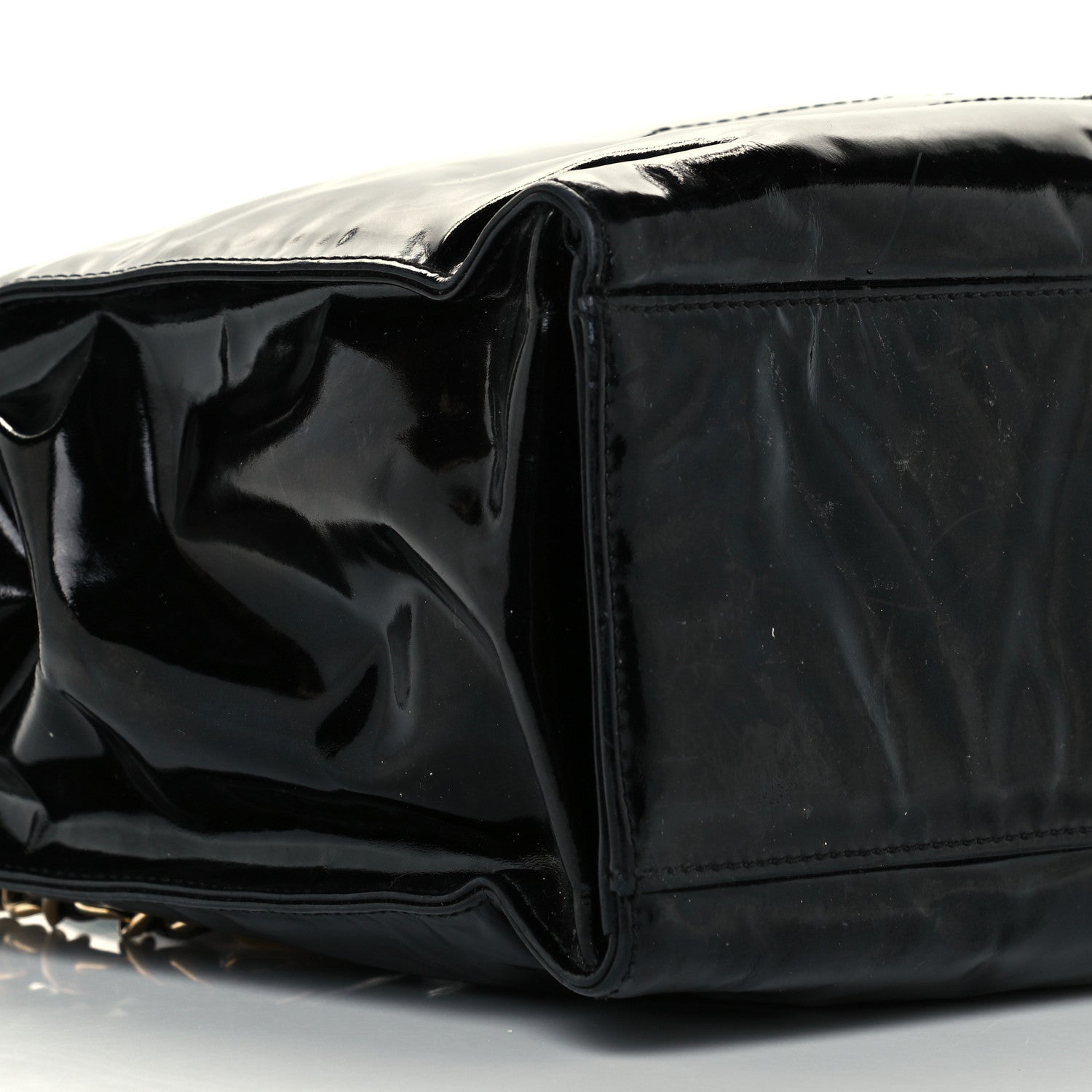 Chanel Patent CC Shoulder Bag Black 9 of 10