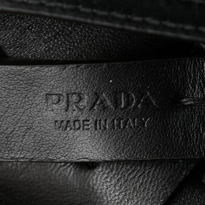 Prada Vitello Intreccio Bucket Bag Black 13 of 19
