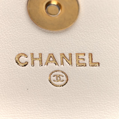 Chanel Lambskin Quilted Pearl Crush Clutch With Chain White 5 of 9