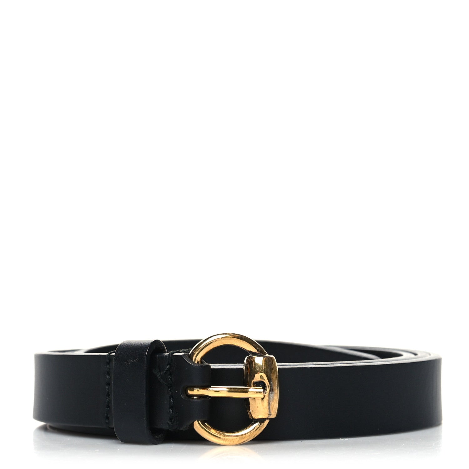 Gucci Calfskin Horsebit Buckle Belt 110 44 Black 1 of 6
