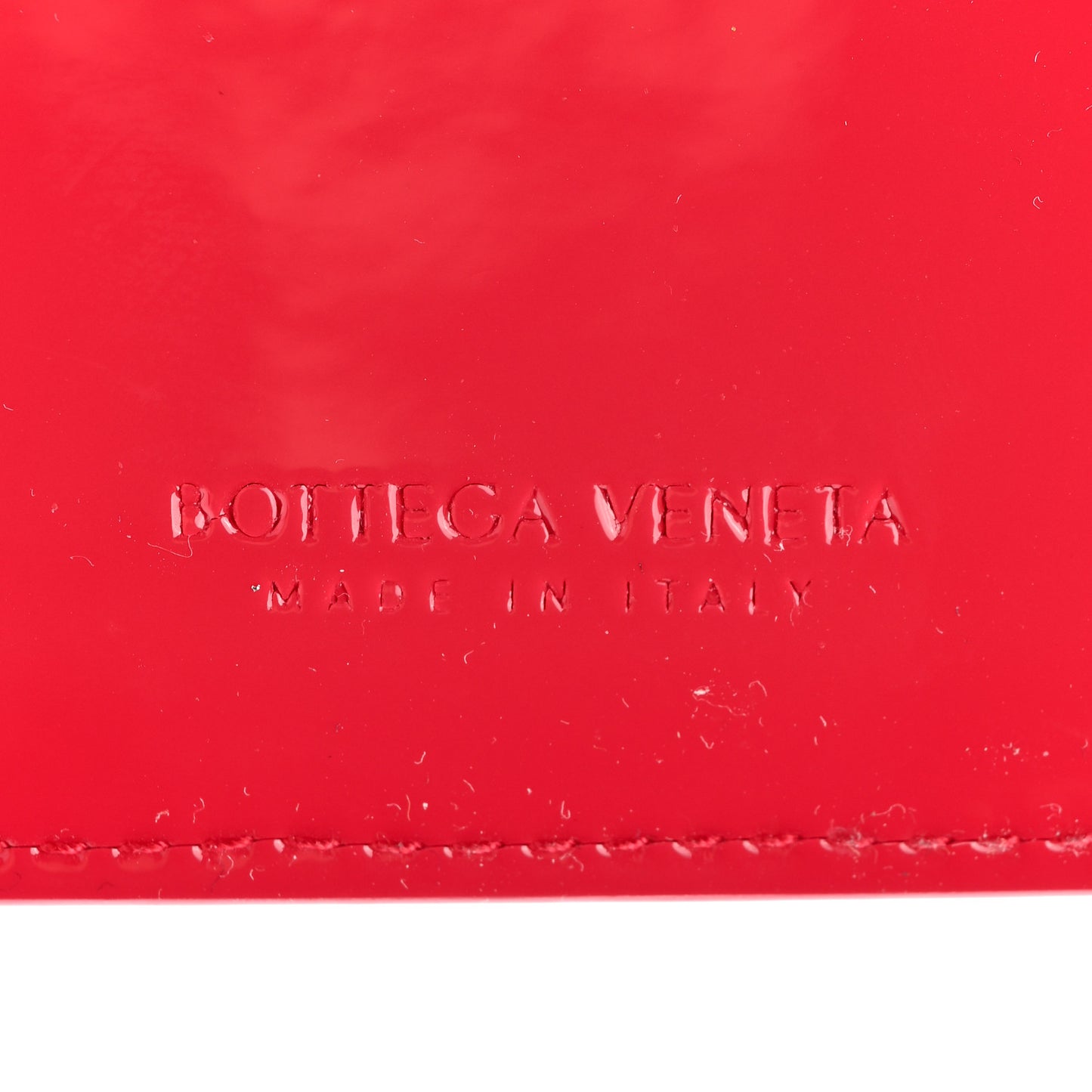 Patent Calfskin Intrecciato Zip Card Holder Pink