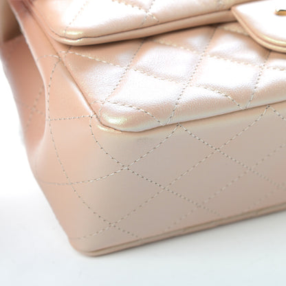 Chanel Iridescent Calfskin Quilted Mini Rectangular Flap Beige 11 of 12