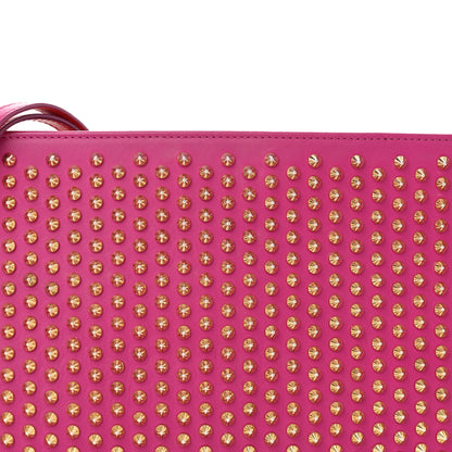 Christian Louboutin Calfskin Studded Loubiposh Chain Clutch Rose Indien Gold 7 of 9