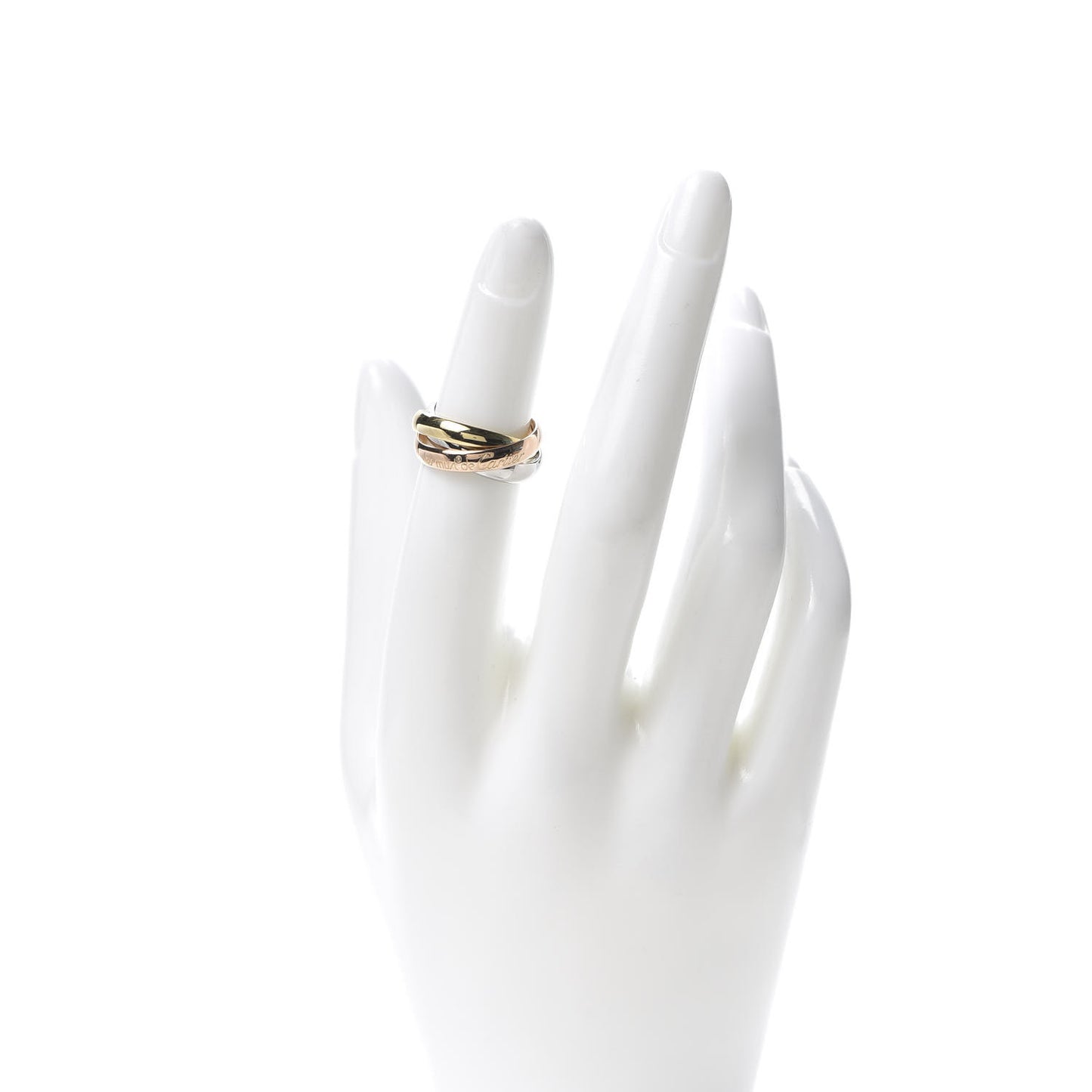 18k Pink Yellow White Gold Les Must De Trinity Ring 51 5.75