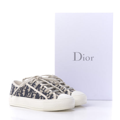 Christian Dior Canvas Oblique Walk'N'Dior Low Top Sneakers 35 Deep Blue 11 of 11